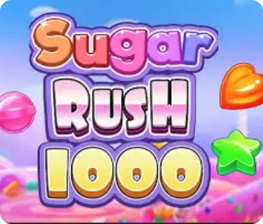 Sugar Rush 1000 slot Pragmatic Play avec univers sucré et multiplicateurs x1000 jouable sur ViggoSlots casino